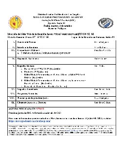 ssc meeting agenda spanish